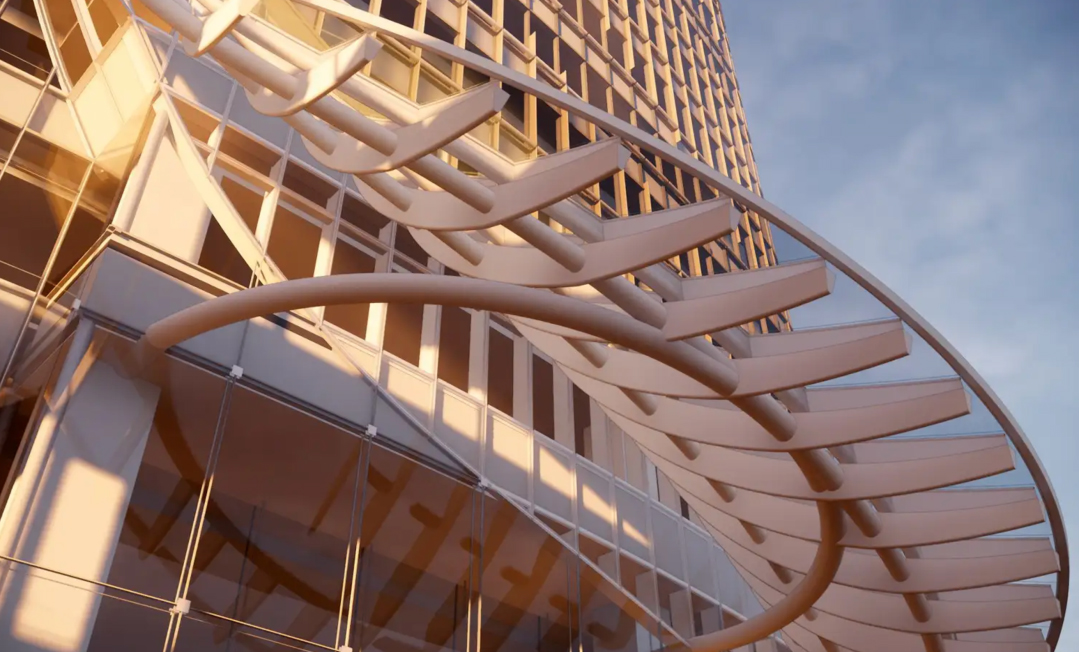 Pelli Clarke facade detail