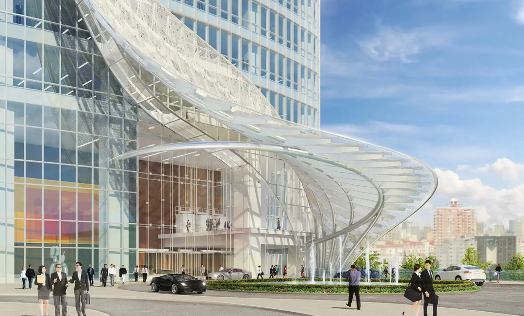 ITC exterior entrance rendering